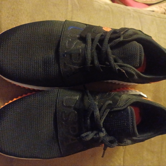 U.S. Polo Assn. Womens 8.5 Black & Orange Shoes. - Picture 2 of 9